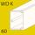WDK trunking, trunking depth 60 mm