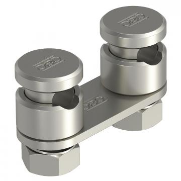 Connector, Rd 8−10 mm, double, with pressure trough