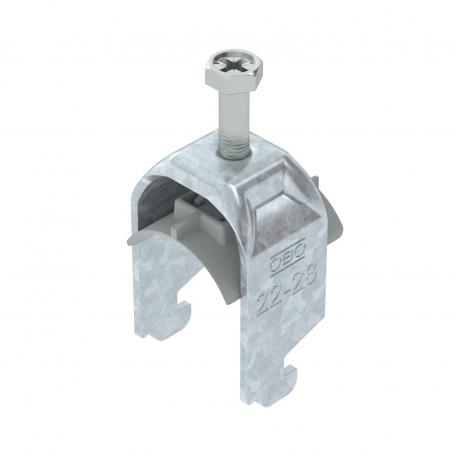 Clamp clip 2056 N-foot, 2-fold, plastic pressure sleeve, FT 22 | 28 | 3