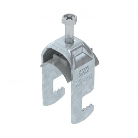 Clamp clip 2056 F-foot, 1-fold, plastic pressure sleeve, FT 22 | 28 | 3