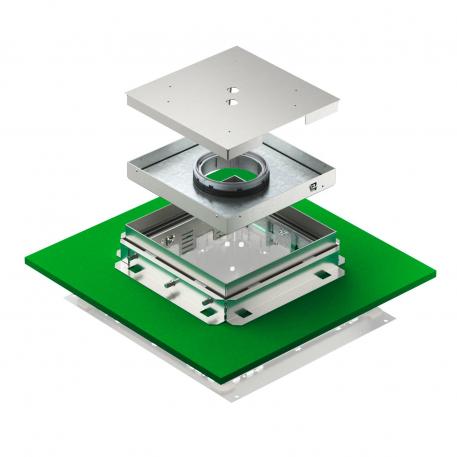 Height-adjustable, decouplable cassette for tube body, stainless steel