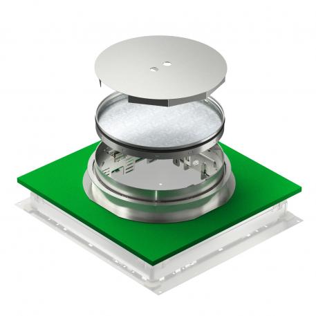 Height-adjustable, decouplable cassette for inspection opening, stainless steel 140 | 25 |  | R9