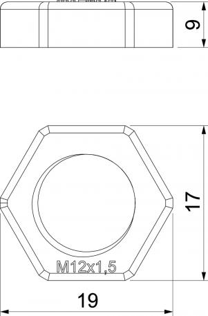 M6 Thread Light Locknut, metric thread, light grey | OBO