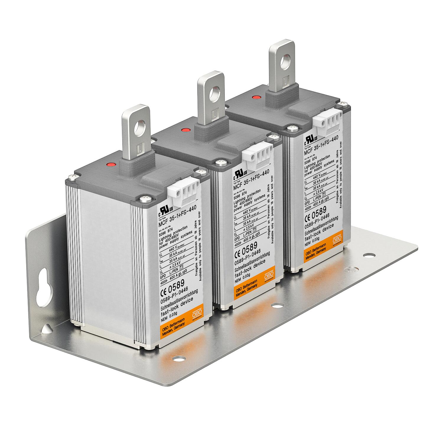 Lightning arrester MCF 35, 400/690 V, 1pole with IR OBO